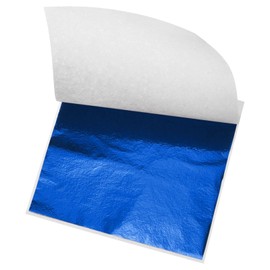 sourcing map Gold Leaf Foil Sheet, Blue Leaf Papers, 3.3 Inch x 3.1 Inch for Art Decoration, Sculptures, Painting, Pack of 150 Pcs