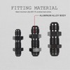 8AN Male Flare Straight Bulkhead Fitting Adapter with 8AN Nut