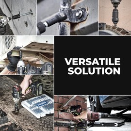 toolant 34 Piece SAE/Metric Nut Driver Set, Impact Driver Bit Set, Deep Nut Driver, Impact Socket Adapters, Wing Nut Driver, Tough Gift Case