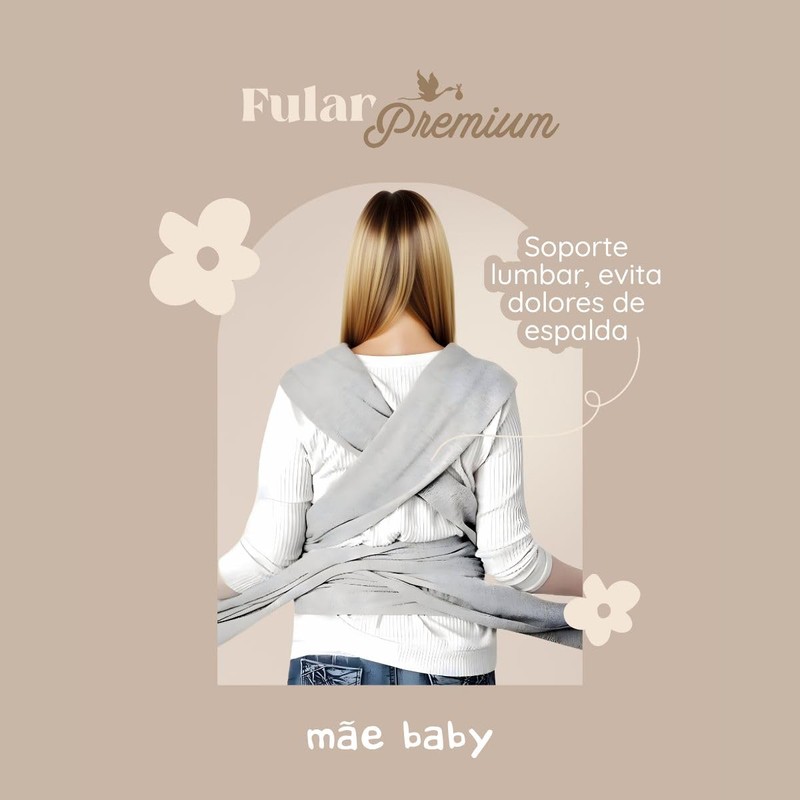 Mãe Baby Fular para bebé | Algodón Premium Fresco |