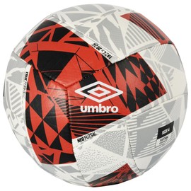 Umbro Futsal Swerve Ball, Size 4, White/Red/Black/Silver