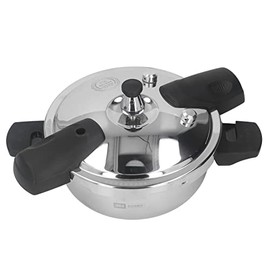 Stainless Steel Pressure Cooker, 1.8 Liter Small Pressure Cooker Explosion Proof, Multifunctional Pressure Canner Cookware for Gas Stove Induction Cooker, Silver