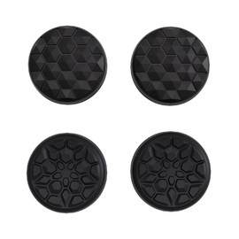 PlayVital Thumb Grip Cap for Steam Deck LCD, Joystick Cap Cover for PS Portal, Grip Joystick Cap for Steam Deck OLED [Black] Diamond Grain & Crack Bomb Design