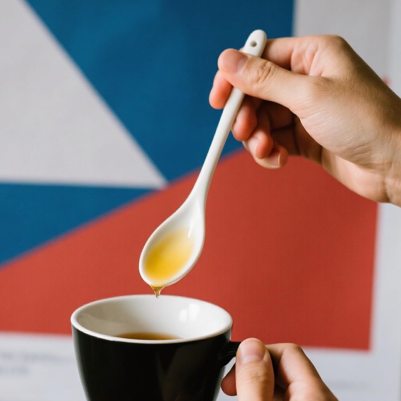 6 Pieces Ceramic White Spoon, Jam Mini Dessert Teaspoon, Tableware