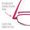 Compact Lenses Flat Folding-Reading Glasses-Berry +1.5