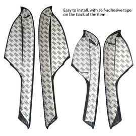 GRABOTE Upgraded 4 Pcs Carbon Fiber Inner Front Door Panel Armrest Cover Trim Interior Decoration Replacement for HONDA Civic 2016 2017 2018 2019 2020
