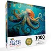 Deep Blue Octopus Odyssey: Premium 1000-Piece Jigsaw Puzzle for Adults