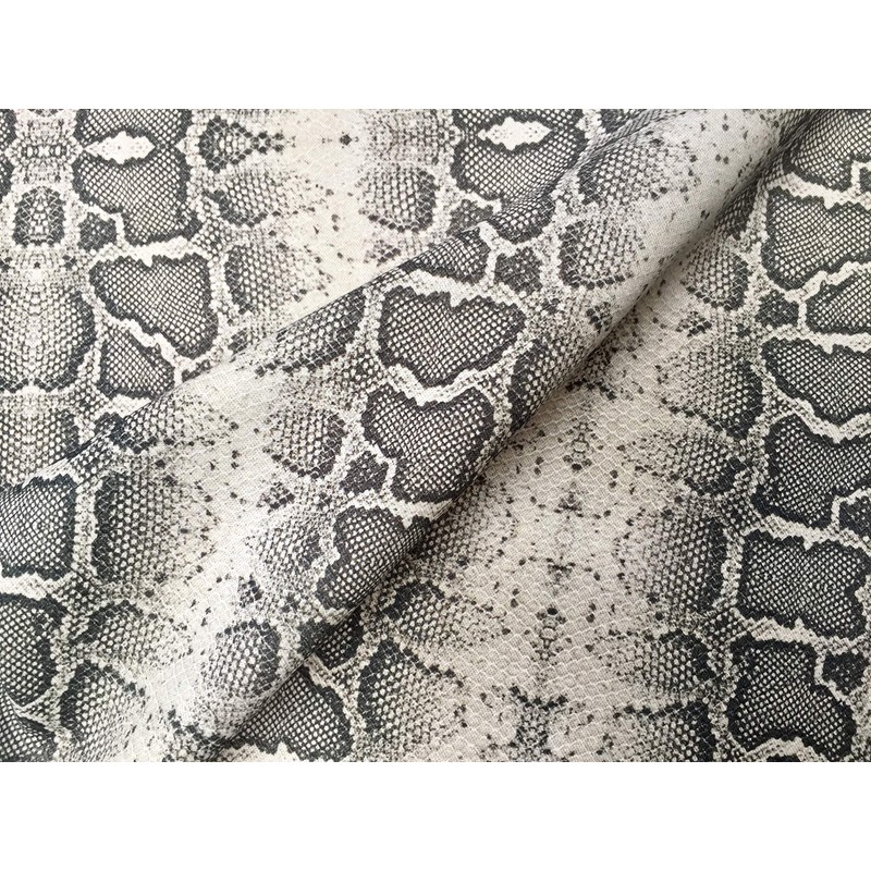Grey Snake Skin Fabric Snakeskin Digital Animal Print Cotton Material