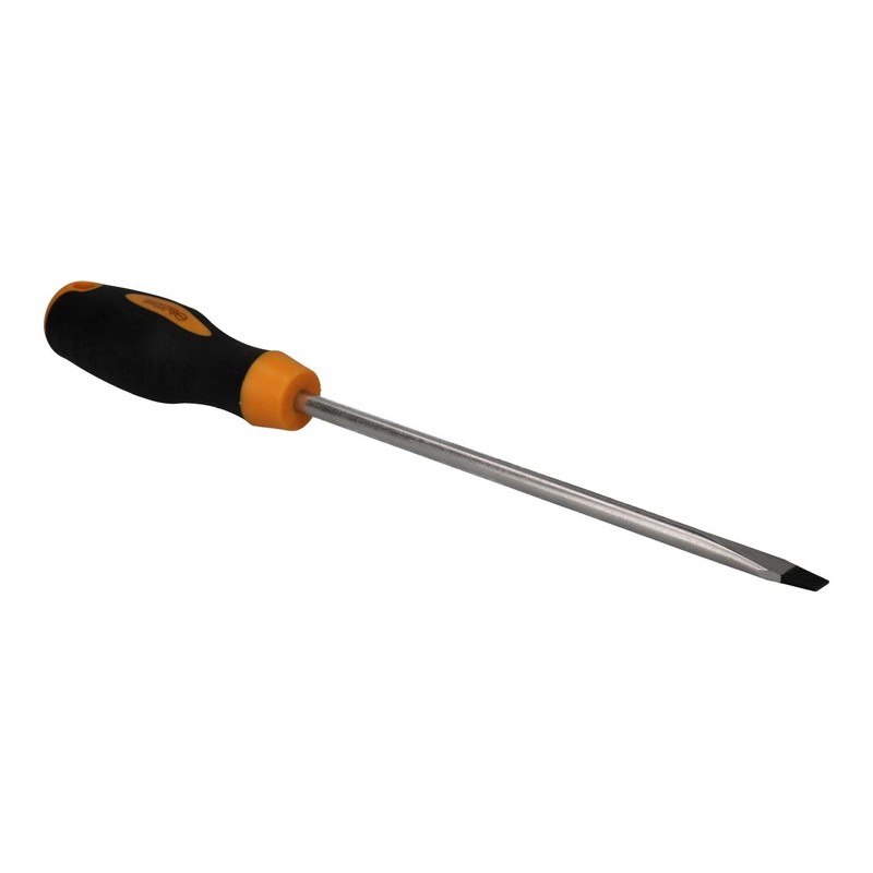 8mm Flat Head Slotted Blade Screwdriver Magnetic Tip 200mm Rubber
