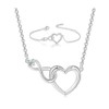 FDEETY Jewellery Set for Women Infinity Love Pendant Necklace Bracelet