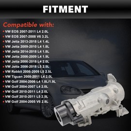 USTAR Ignition Switch Lock Cylinder Assembly with Key Compatible with VW Jetta 2006-2018, Golf 2004-2007 2010 2011, EOS 2007-2011, Rabbit 2006-2009, Tiguan 2008-2011 Replaces# 1K0905851 1K0905851B