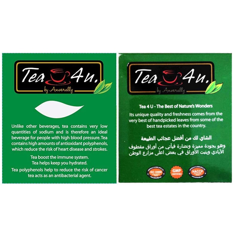 Tea4U Green Tea Bags with Lime