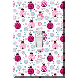 Toggle Wallplate, Single Light Switch Cover Plate - Fashion Ladybug Pattern
