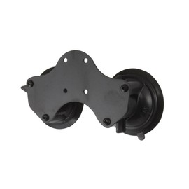 RAM MOUNTS RAM-B-189BU Double Suction Cup Base, AMPS Hole Pattern, No Ball, Black