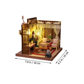 Hohopeti Craftsmanship Miniature House Kit Wear-Resistant DIY Toy for Boys and Girls Birthday Present