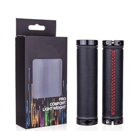 ANCLLO Bike Handlebar Grips, Bicycle Grip Handle Bar End Holding Locking Grips, for MTB, BMX, Mountain, Downhill, Folding Bike