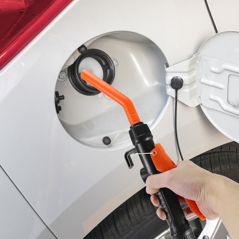 QWORK Portable Power Battery Pump, Upgraded Hand Fuel Transfer Pump