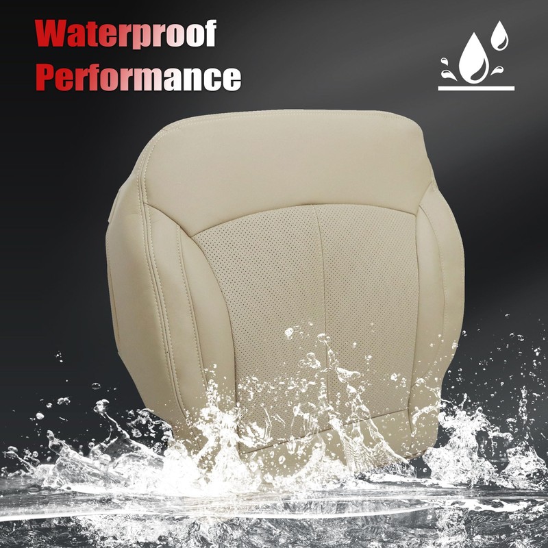 Vigoraze Driver Bottom Leather Replacement Seat Cover Tan Compatible with