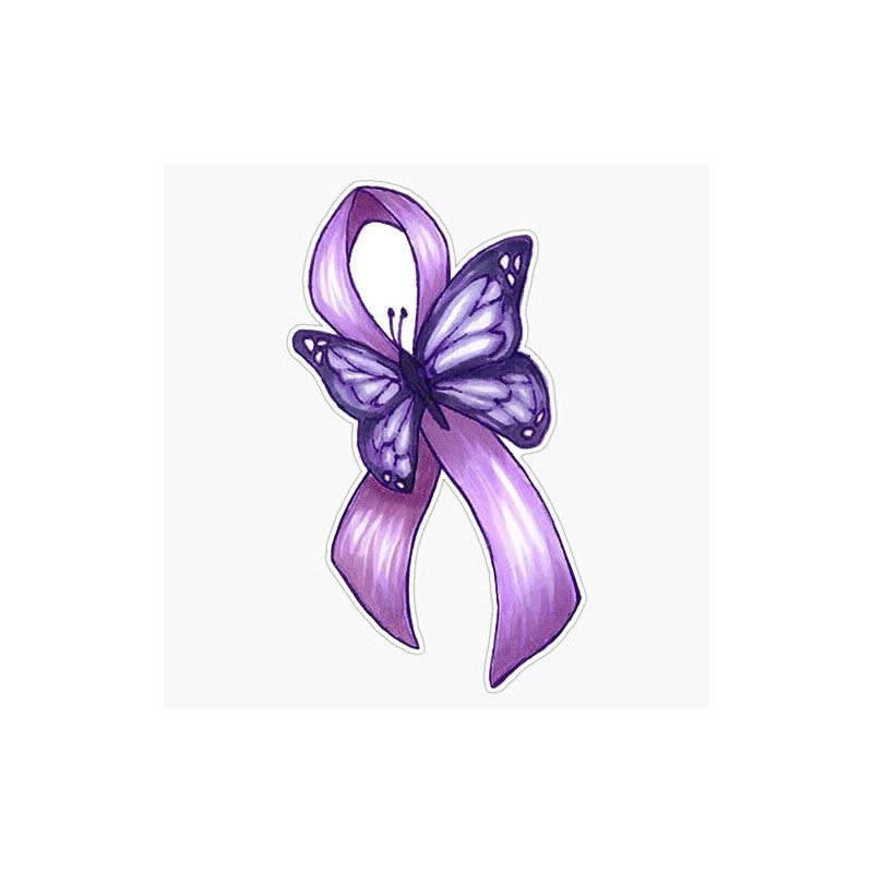Purple Butterfly Epilepsy Awareness Bumper Sticker Vinyl Decal 5"