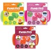 FunBites Food Cutter Green Squares/Pink Hearts/Orange Triangles, Sandwich Cutter for