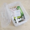 Qsbon 8.5 Quart Clear Storage Box with Handle, 4-Pack