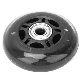 Rueda Giratoria Silenciosa 3 Pulgadas 76x24x8mm PU Negro - Ideal para Carrito Equipaje, Muebles Trolley, Patines, Banco Trabajo