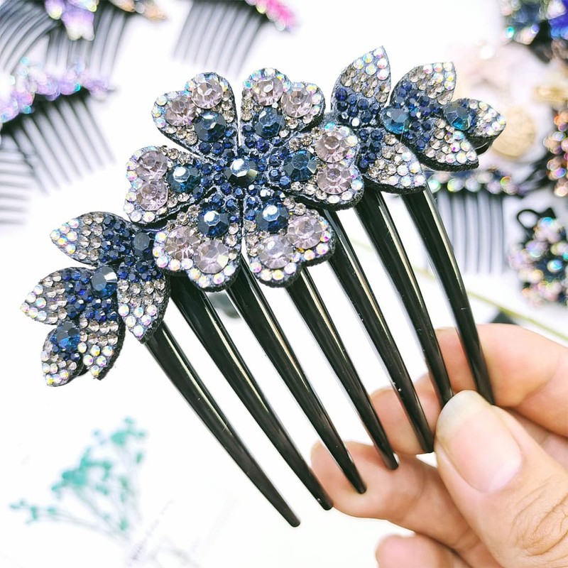 XPEX 3 Pack Women's Hair Combs Hair Accessories Combs Rhinestone
