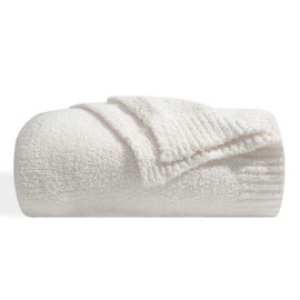 bearberry Super Soft Fluffy Throw Blanket Lightweight Cozy Warm Throw Blankets for Couch Bed Sofa All Season(Cream, 50”x60”)