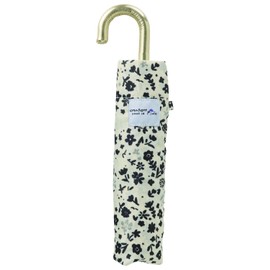 Miyajima 12930 Folding Umbrella, 21.7 inches (55 cm), Windproof Ribs, Little Flower, Beige