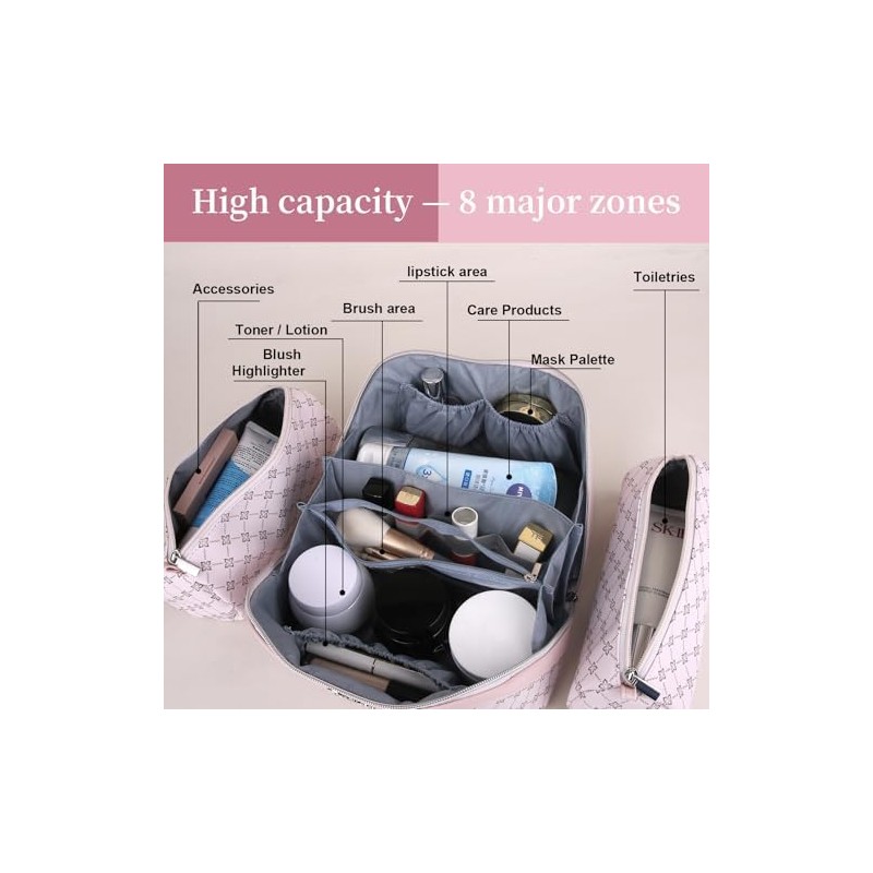 Cosmetic Bag Organizer Travel, Compact Lightweight Accessory for Travel and