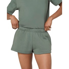 florence by mills Women's Cozy Crush Sweat Short, Laurel Wreath, XX-Small