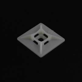 1" White Non-Adhesive Cable Tie Mounts - (pack of 50)
