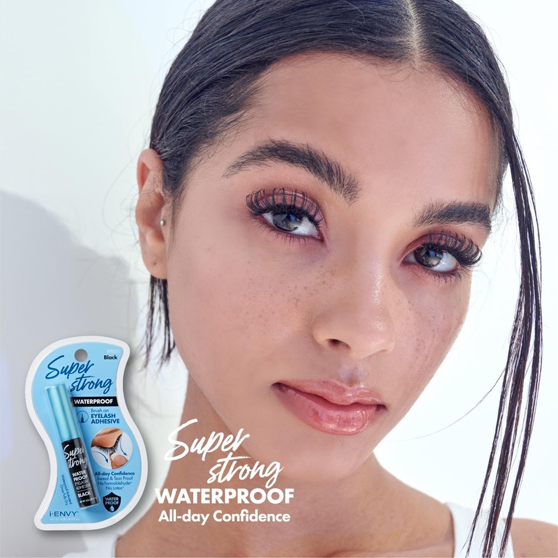i-ENVY Super Strong Waterproof Clear Eyelash Adhesive, Long Lasting Sweat