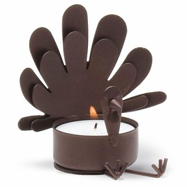 Tag Sitting Turkey Metal Tealight Candle Holder
