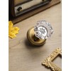 SORWDUERM Antique Brass Door Knobs Crystal Door Knob Passage Door
