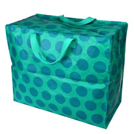 Blue On Turquoise Spotlight Jumbo Storage Bag