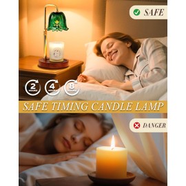 Flower Candle Warmer Lamp with Timer Dimmable, Candle Warming Lamp Height Adjustable, Gifts for Women, Candle Warmer Light for Jar Candles, Stylish Decorations