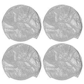 Leapiture 4pcs Tire Cover Waterproof Aluminum Film Anti‑UV Tyre Protector Spare Tire Covers Auto Accessories for Car Truck SUV RVs(27-29inch-Silver)