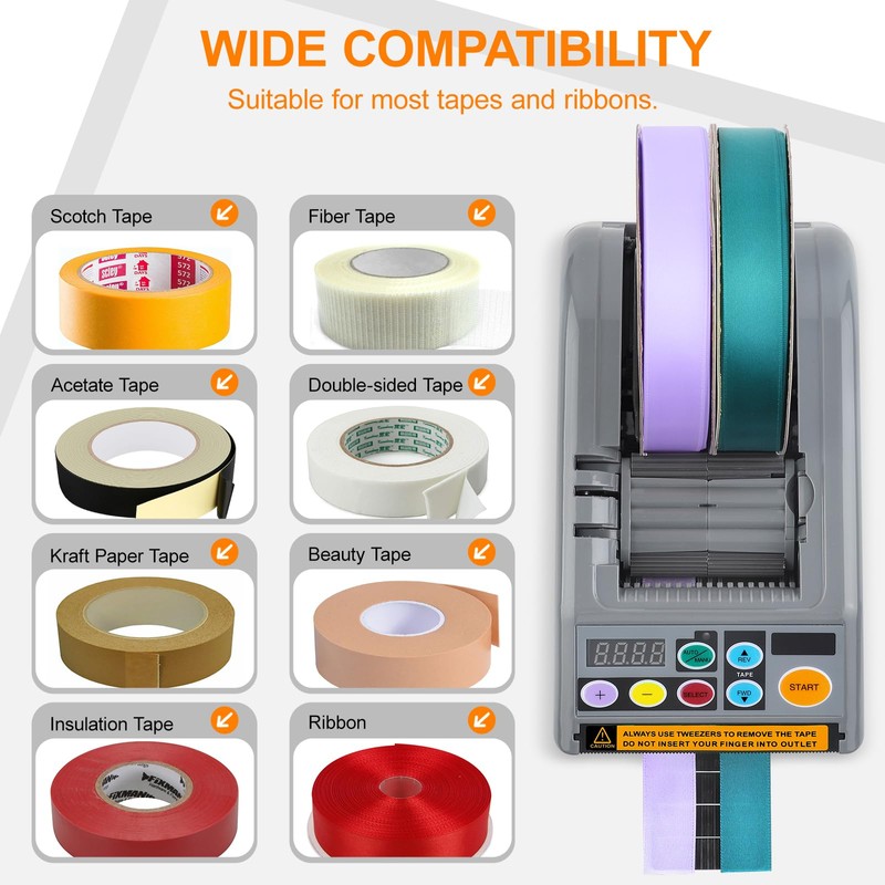Ribbon Cutting Machine, 999mm Automatic Tape Dispenser, Dual Modes for