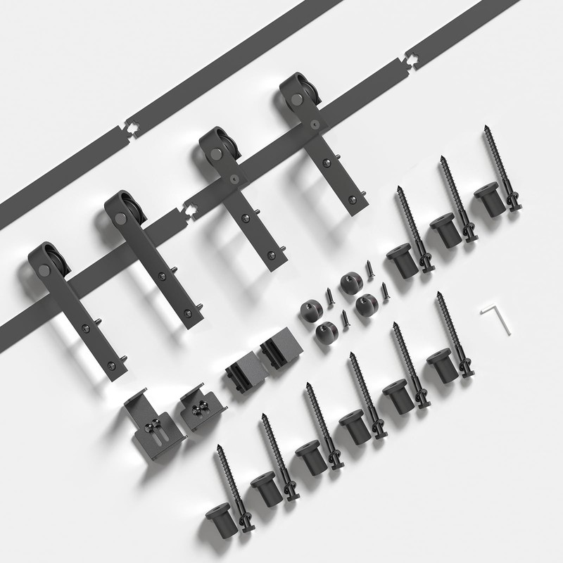 EaseLife 8 FT Mini Cabinet Bypass Sliding Barn Door Hardware