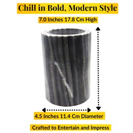 UniDeco Single Bottle Wine Chiller, 1.45 Litre Marble Utensil Holder, Grey Kitchen Decor, Housewarming Gift, Utensil Crock for Countertop, Wine Cooler Bucket, Hostess Gift, Champagne Cooler