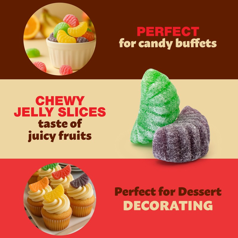 Fruit Slices Jelly Candy 2 Pound Bag | Assorted Flavors