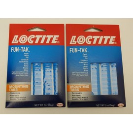 2 Loctite Fun-TAK Mounting Tabs Sticky Gum Mounts Square Mount Tabs Removable 2X. JL Missouri Parts & Misc.