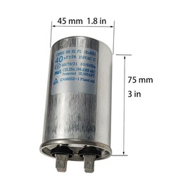 CBB65 Run Capacitor 40 uf/MFD uf MFD 250VAC 250V AC 40uF 40MFD SH 45x75mm 2+2PIN UL Listed