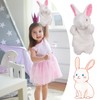 BORFUE White Rabbit Hand Puppet Animal Plush Hand Puppet Rabbit