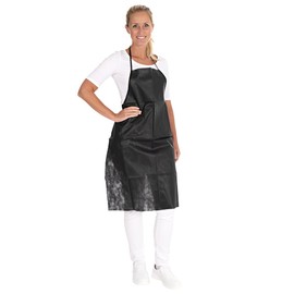Fleece apron Disposable Apron Polypropylene, Food Grade, White/Black, Color: Black, Size: 90 x 70 cm: VE