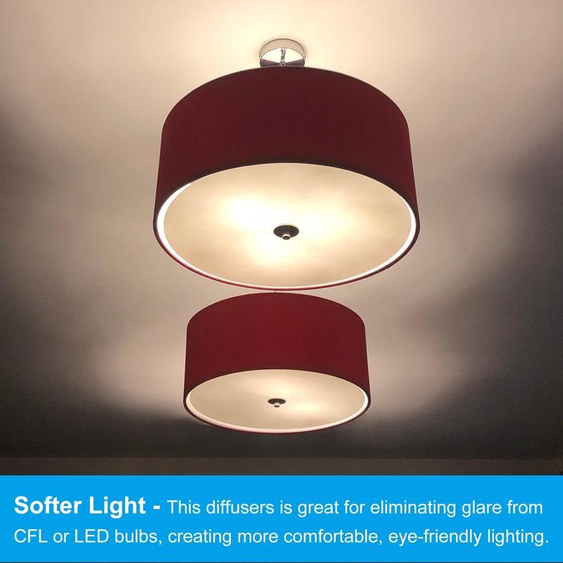 PATIKIL Lampshade Diffuser, 7.5" Diameter with 3/8" Center Hole Round