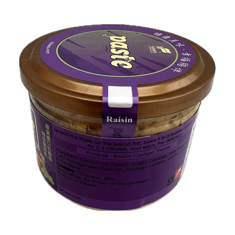 Fu Fann Raisin Custard Paste Spread, Premium Raisin Custard Jam
