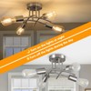 Eidonta Industrial 4-Light Semi Flush Mount Ceiling Light Fixture, Modern