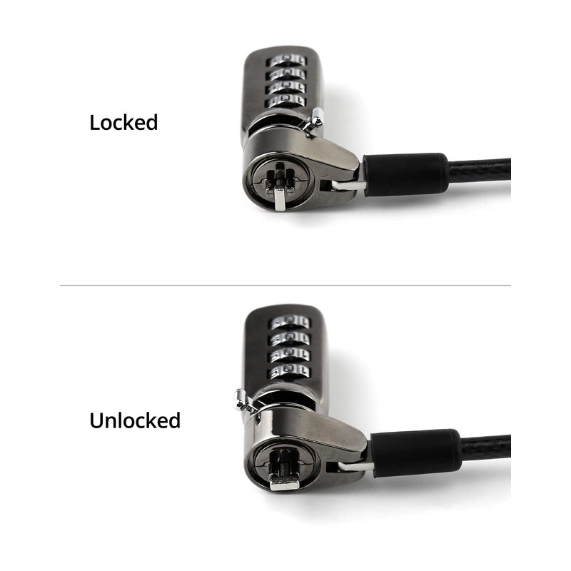 QWORK® Laptop Lock with T-Bar Locking Mechanism 4 Digit Password